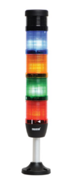 Сигнальная колонна 50 мм, LED 24V AC/DC, зуммер, IP65, IK54L024ZM03E - EMAS 