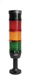 Сигнальная колонна 70 мм, LED 24V AC/DC, зуммер, IP40, IK73L024ZM01 - EMAS 