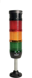 Сигнальная колонна 70 мм, LED 24V AC/DC, зуммер, IP40, IK73L024ZM03 - EMAS 