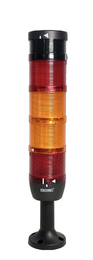 Сигнальная колонна 70 мм, LED 24V AC/DC, зуммер, IP40, IK74KSSKL024ZM01 - EMAS 