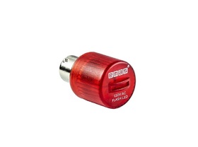 Светодиод LED FLASH 110V AC, цвет красный, BA15s, IKMF110K - EMAS 