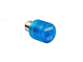 Светодиод LED FLASH 110V AC, цвет синий, BA15s, IKMF110M - EMAS 