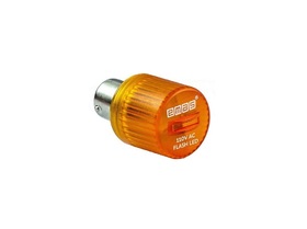 Светодиод LED FLASH 110V AC, цвет желтый, BA15s, IKMF110S  - EMAS 