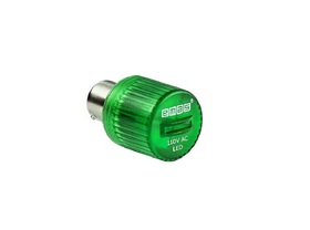 Светодиод LED 110V AC, цвет зеленый, BA15s, IKML110Y - EMAS 