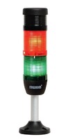 Сигнальная колонна IP40, 50 мм, LED FLASH 24V AC/DC, зуммер, цвет красный, зеленый, IK52L024ZM03 - EMAS 