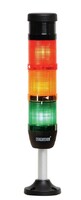 Сигнальная колонна IP40, 50 мм, LED 24V AC/DC, зуммер, цвет красный, желтый, зеленый, IK53L024ZM03 - EMAS 