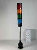 Сигнальная колонна IP65, 50 мм, LED 24V AC/DC, цвет красный, желтый, зеленый, синии, IK54L024XD24E - EMAS 