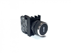 Кнопка без фиксации вертикальная стрелка, черная (1НО), B100DH0D - EMAS 