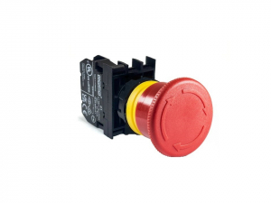 Кнопка аварийная "Грибок" с фиксацией и индикатором положения (1НО), B100EG - EMAS 