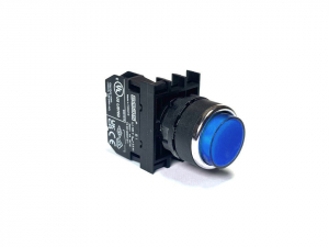 Кнопка выступающая, синяя (1НО), B100HM - EMAS 