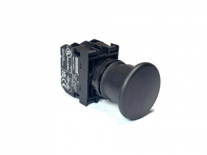 Кнопка аварийная "Грибок" без фиксации черная (1НО+1НЗ), B102MH - EMAS 