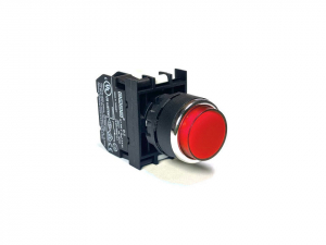 Кнопка выступающая с блоком подсветки 12-30V AC/DC, красная (1НЗ), B260HК - EMAS 