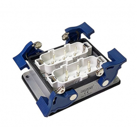 Вилка 12 полюсов, монтаж на панель с фиксатором EBM612FM44 - EMAS 