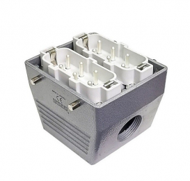 Вилка 12 полюсов, боковой кабельный ввод EBM612FU10 - EMAS 