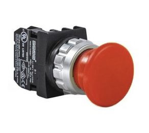 Кнопка "Грибок" без фиксации красная (1НO), H100MK - EMAS 