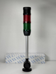 Сигнальная колонна IP40, 50 мм, LED FLASH 24V AC/DC, зуммер, цвет красный, зеленый, IK52F024ZD24 - EMAS 
