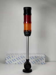 Сигнальная колонна IP40, 50 мм, LED 220V AC, зуммер, цвет красный, желтый, IK52KSL220ZD24 - EMAS 