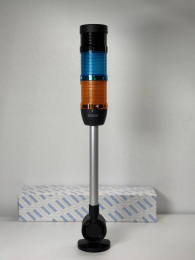 Сигнальная колонна IP40, 50 мм, LED 220V AC, зуммер, цвет синий, желтый, IK52MSL220ZD24 - EMAS 