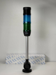 Сигнальная колонна IP40, 50 мм, LED 220V AC, зуммер, цвет синий, зеленый, IK52MYL220ZD24 - EMAS 