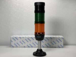 Сигнальная колонна IP40, 50 мм, LED 24V AC/DC, зуммер, цвет зеленый, желтый, IK52YSL024ZM03 - EMAS 