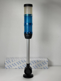 Сигнальная колонна IP65, 50 мм, LED 24V AC/DC, цвет белый, синий двойной, IK53BMML024XD24E - EMAS 