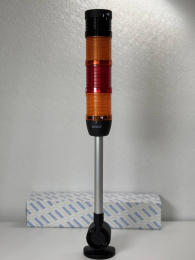 Сигнальная колонна IP40, 50 мм, LED 24V AC/DC, зуммер, цвет желтый, красный, желтый, IK53SKSL220ZD24 - EMAS 