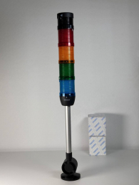 Сигнальная колонна IP40, 50 мм, LED 24V AC/DC, зуммер, цвет крас, жел, зел, син, IK54L024ZD24 - EMAS 