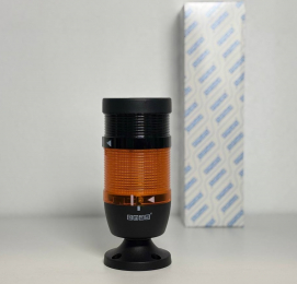 Сигнальная колонна IP40, 70 мм, LED 220V AC, зуммер, цвет желтый, IK71SL220ZM02 - EMAS 