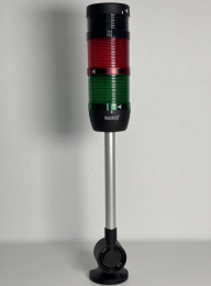 Сигнальная колонна IP40, 70 мм, LED FLASH 220V AC, зуммер, цвет красный, зеленый, IK72F220ZD24 - EMAS 