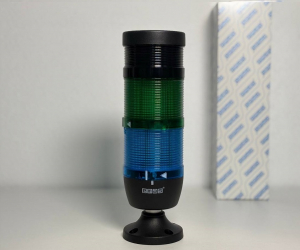 Сигнальная колонна IP40, 70 мм, LED FLASH 220V AC, зуммер, цвет зеленый, зеленый, IK72YMF220ZM02 - EMAS 