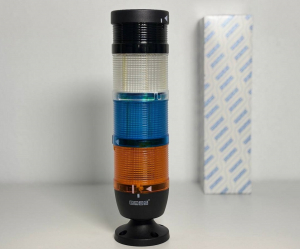 Сигнальная колонна IP40, 70 мм, LED 24V AC/DC, зуммер, цвет белый, синий, желтый, IK73BMSL024ZM02 - EMAS 