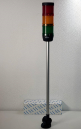 Сигнальная колонна IP65, 70 мм, LED FLASH 24V AC/DC, цвет красный, желтый, зеленый, IK73F024XD25E - EMAS 