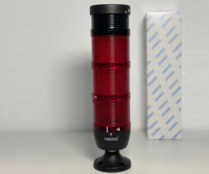 Сигнальная колонна IP40, 70 мм, LED FLASH  220V AC, зуммер, цвет красный тройной, IK73KKKF220ZM02 - EMAS 