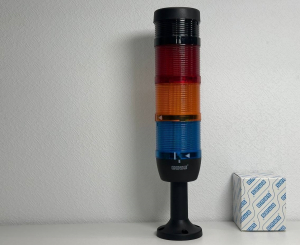 Сигнальная колонна IP40, 70 мм, LED FLASH 24V AC/DC, зуммер, цвет крас., жел., син., IK73KSMF024ZM01 - EMAS 