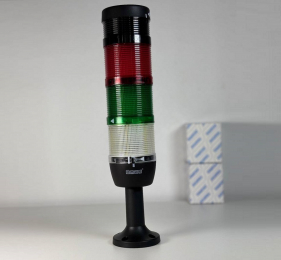 Сигнальная колонна IP40, 70 мм, LED FLASH 24V AC/DC, зуммер, цвет крас., зел., бел., IK73KYBF024ZM01 - EMAS 