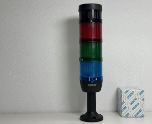 Сигнальная колонна IP40, 70 мм, LED FLASH 24V AC/DC, зуммер, цвет крас., зел., син., IK73KYMF024ZM01 - EMAS 