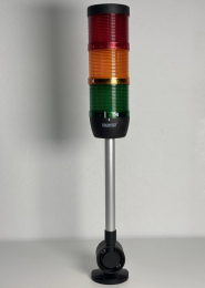 Сигнальная колонна IP65, 70 мм, LED 220V AC, цвет красный, желтый, зеленый, IK73L220XD24E - EMAS 