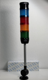 Сигнальная колонна IP40, 70 мм, LED FLASH 220V AC, цвет красн, желтый, зелен, синий, IK74F220ZD24 - EMAS 