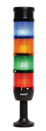 Сигнальная колонна IP40, 70 мм, LED FLASH 220V AC, зуммер, цвет крас, жел, зеле, син, IK74F220ZM01 - EMAS 