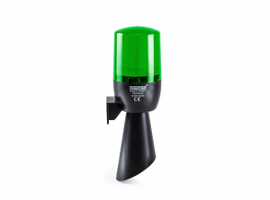 Сигнальная колонна зеленая маячкового типа с звукосигнальным рожком, 12-24V AC/DC, с зуммером, IT070G024Z - EMAS 