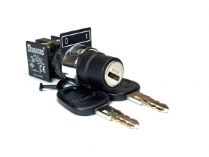 Кнопка с ключом 0-1, с фиксацией, ключ вынимается в положении 0 (1Н3), KB12A2 - EMAS 