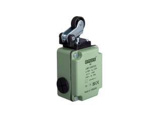 Выключатель концевой быстрого переключения угловой 1-но направленный с пластмассовой консолью и упором с пластиковым роликом Ф22мм (2НЗ), L1K12MIP211 - EMAS 