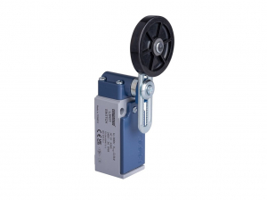 Выключатель концевой быстрого переключения угловой 2-х направленный с металлической консолью и резиновым роликом Ф50мм на коротком регулируемом рычаге (2НЗ), L51K12MEL122 - EMAS 