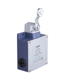 Выключатель концевой быстрого переключения угловой 2-х направленный с металлической консолью и металлическим роликом Ф18 мм на коротком не регулируемом рычаге (2*(1НО+1НЗ)), L54K16MEM125Выключатель концевой быстрого переключения угловой 2-х направлен - EMAS 