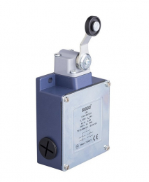 Выключатель концевой быстрого переключения угловой 2-х направленный с металлической консолью и пластиковым роликом Ф18 мм на коротком нерегулируемом рычаге (2*(1НО+1НЗ)), L54K16MEP125 - EMAS 