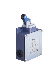 Выключатель концевой быстрого переключения угловой 1-но направленный с металлической консолью и упором с пластиковым роликом Ф14мм (2*(1НО+1НЗ)), L54K16MIP411 - EMAS 