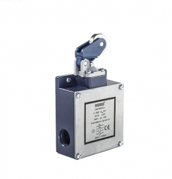 Выключатель концевой быстрого переключения угловой 1-но направленный с металлической консолью и упором с металлическим роликом Ф22 мм (2*(1НО+1НЗ)), L54K16MIM211 - EMAS 