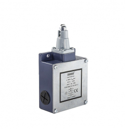 Выключатель концевой быстрого переключения линейный 3-х направленный с металлической консолью и стальным плунжером с роликом Ф13мм (2*(1НО+1НЗ)), L54K16MUM331 - EMAS 