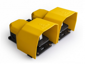 Двойная педаль (1 скорость) с защитный кожух и основание для ручки (1НО+1НЗ)+(1НО+1НЗ), PPKA22BB10 - EMAS 