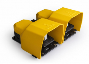 Двойная педаль (1 скорость) с защитный кожух и основание для ручки 2x(1НО+1НЗ)+2x(1НО+1НЗ), PPKA22GG10 - EMAS 